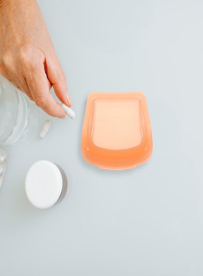 OUNONA Silicone Pill Case Portable Pill Bag for Travel Reusable Small Medicine Storage Pouch with Airtight Seal Clear Compact Organizer for Pills and Daily Essentials - Image 3